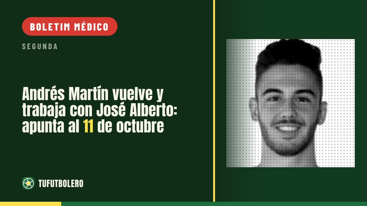 Andrés Martín já treina com José Alberto: mira jogo de 11 de outubro