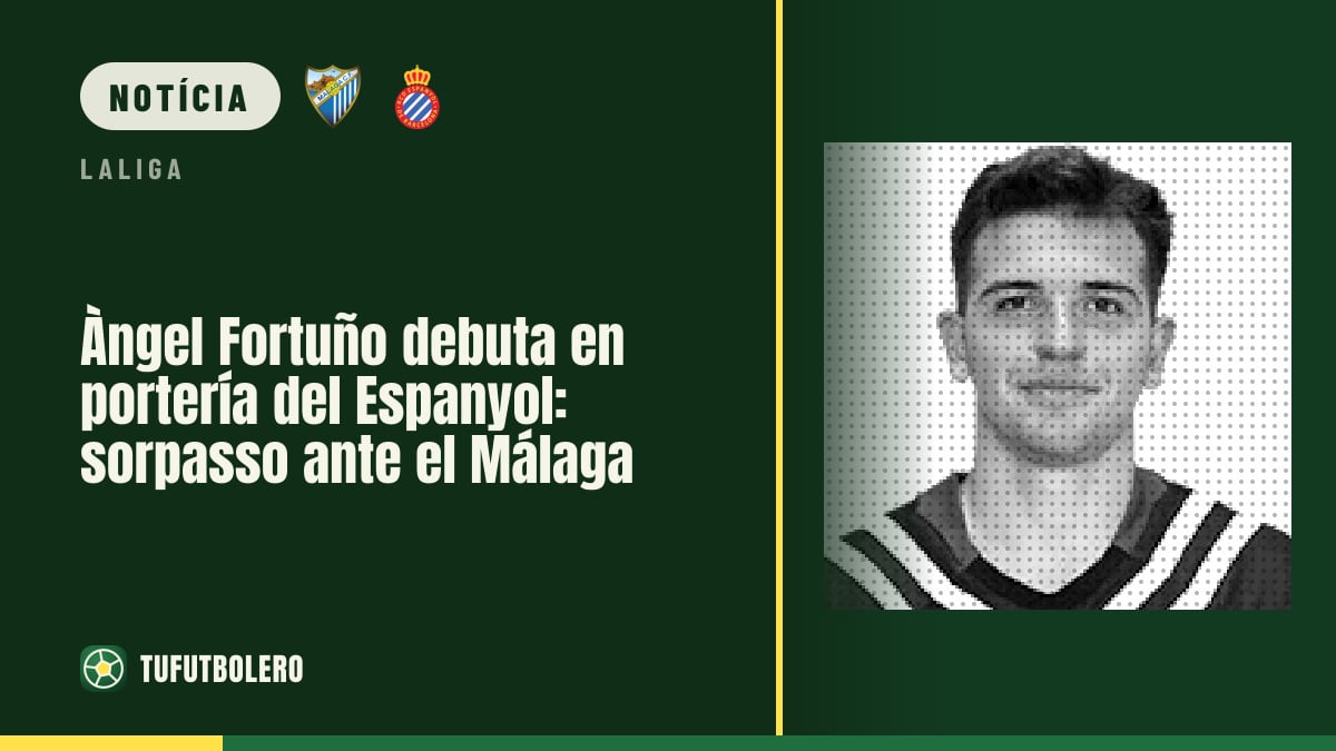 Àngel Fortuño começa na baliza do Espanyol: sorpasso no Málaga