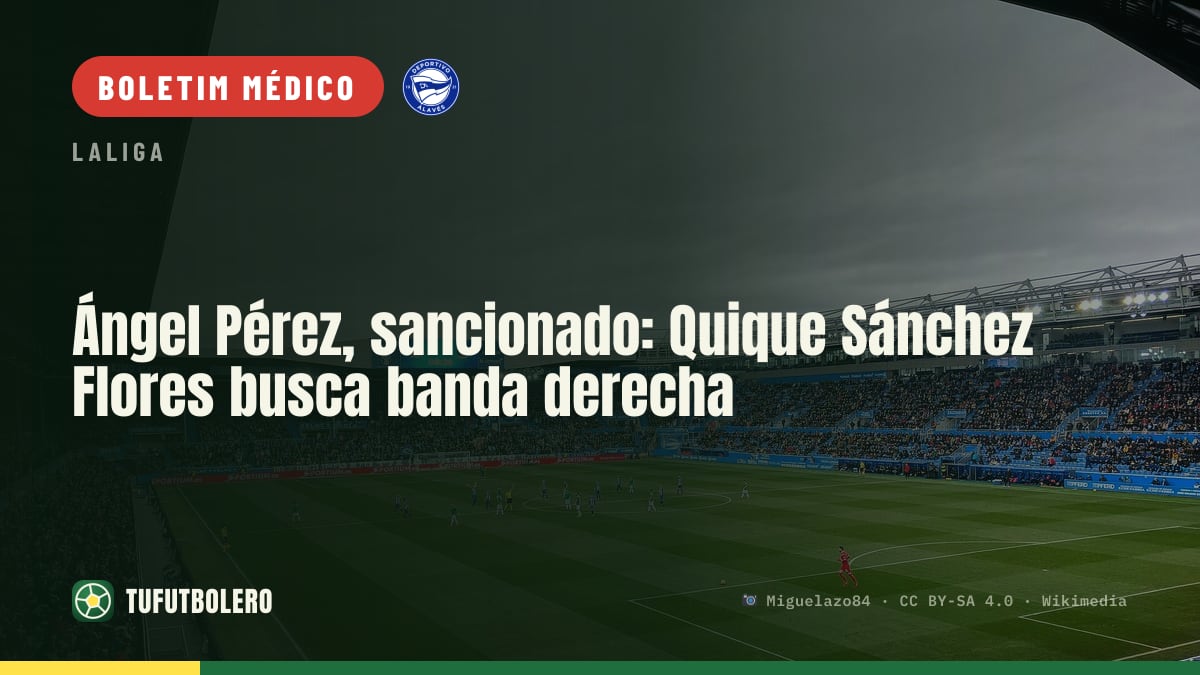 Ángel Pérez suspenso: Quique Sánchez Flores mexe no lado direito do Alavés