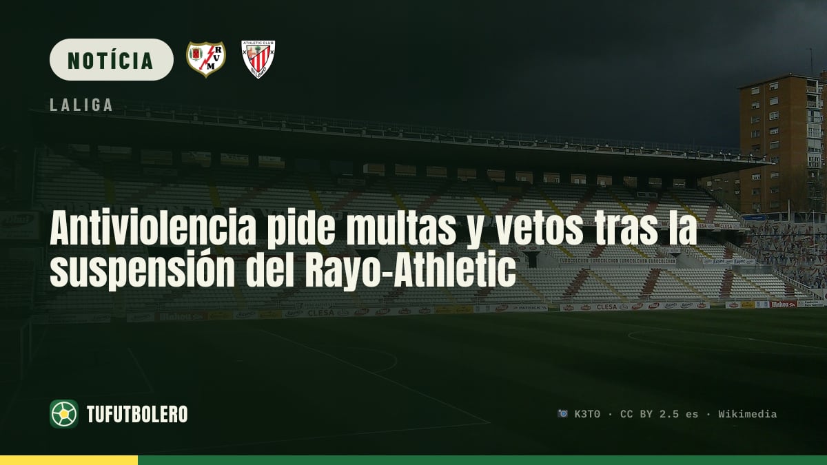 Comissão antiviolência pede multas e vetos após a suspensão de Rayo-Athletic