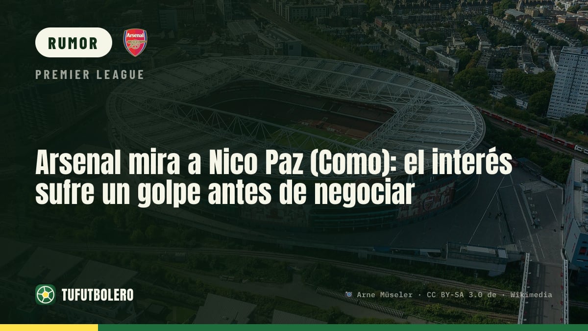 Arsenal quer Nico Paz (Como), mas o plano sofre um golpe antes de negociações