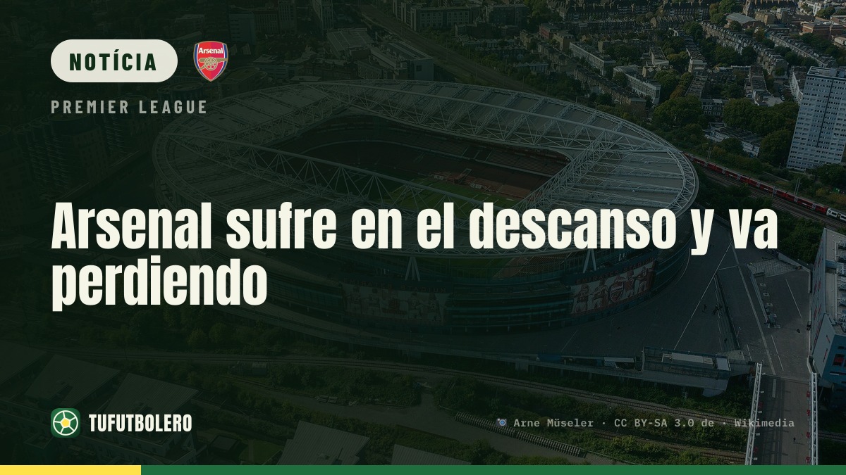 Arsenal estão a perder ao intervalo