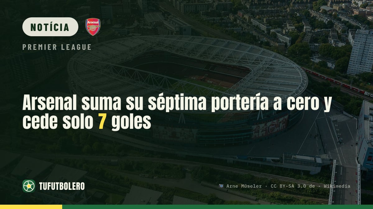 Arsenal soma o sétimo jogo sem sofrer gol e leva só 7