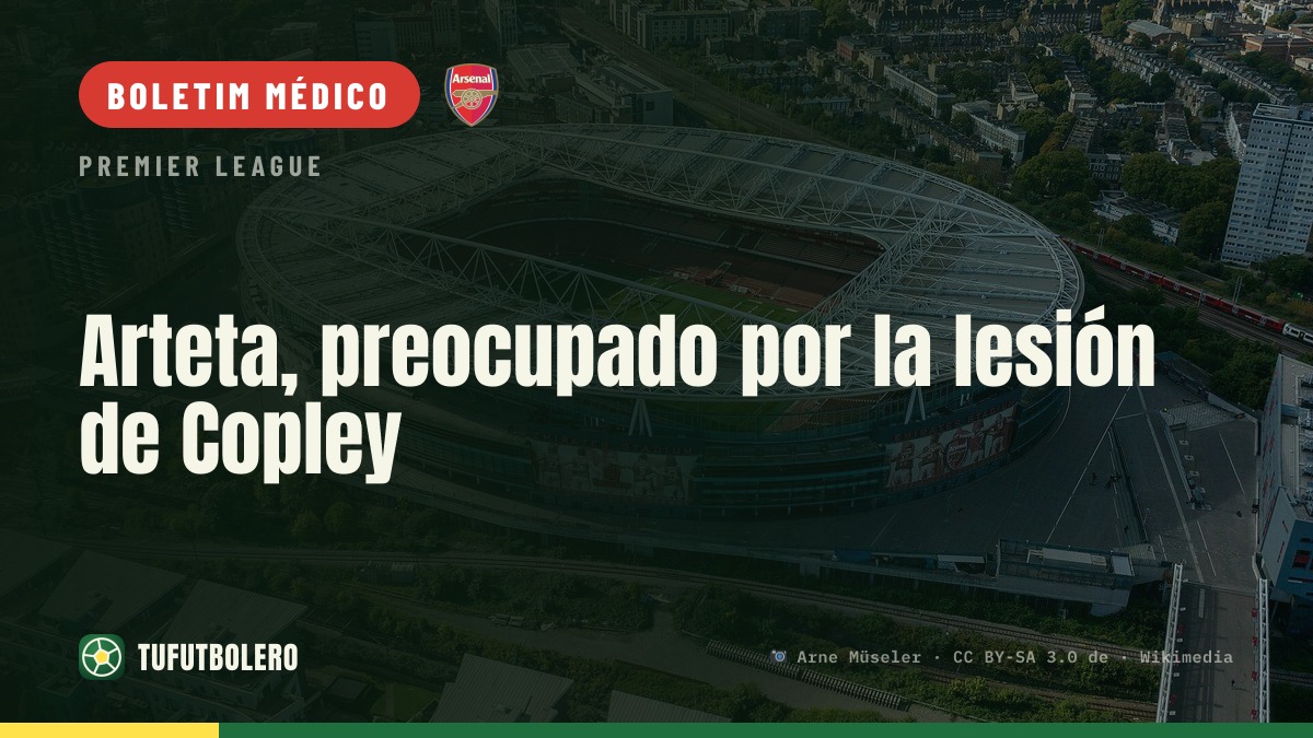 Arteta preocupado com lesão de Copley