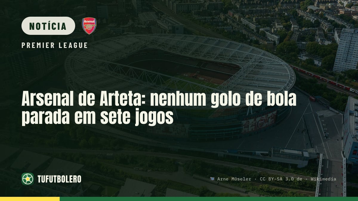 Arsenal de Arteta: nenhum golo de bola parada em sete jogos