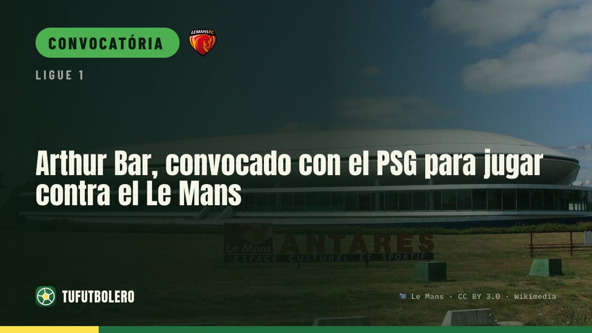 Arthur Bar é chamado pelo PSG para enfrentar o Le Mans