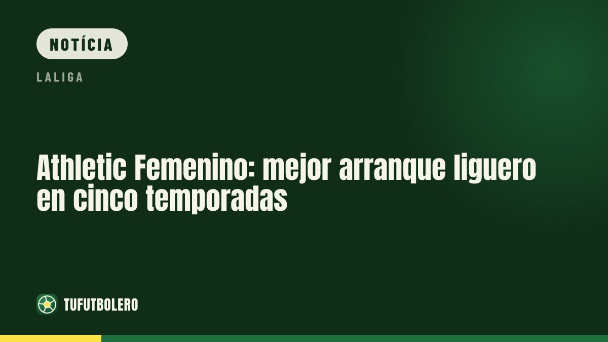 Athletic Femenino: melhor arranque na liga em cinco temporadas