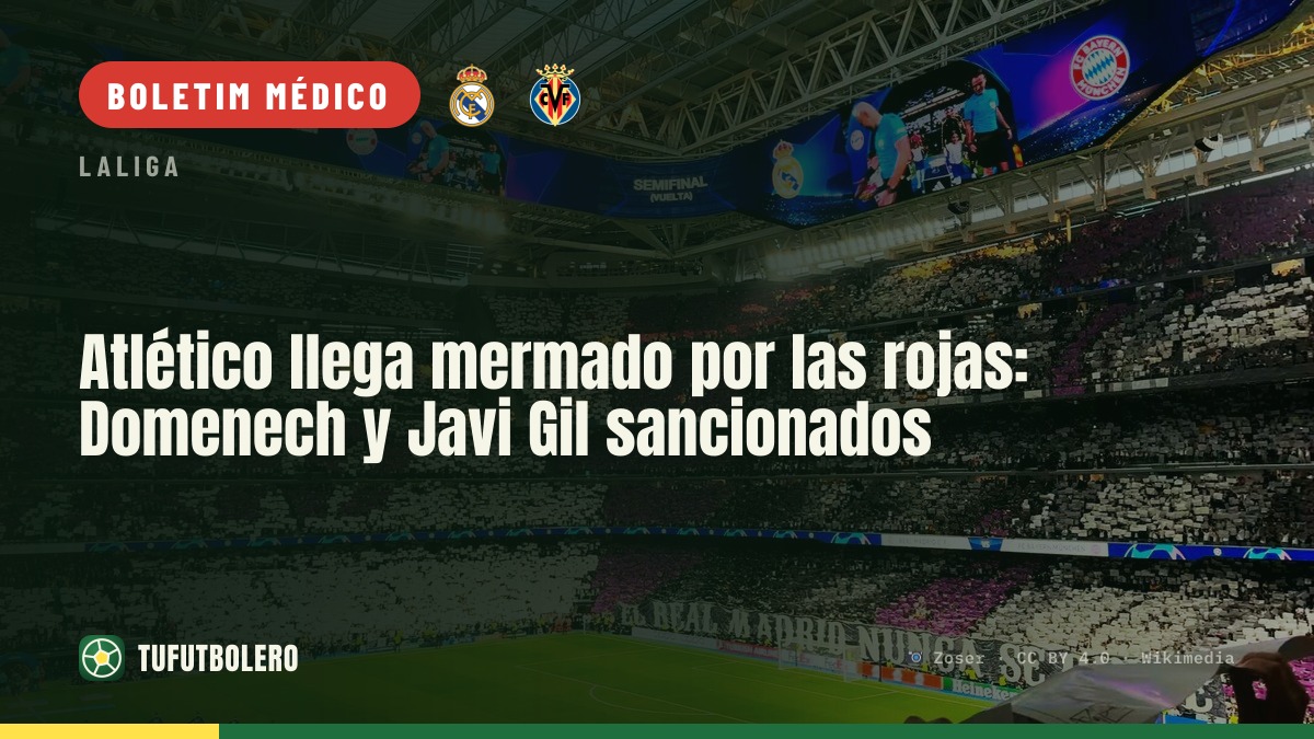 Atlético chega enfraquecido: Domenech e Javi Gil suspensos