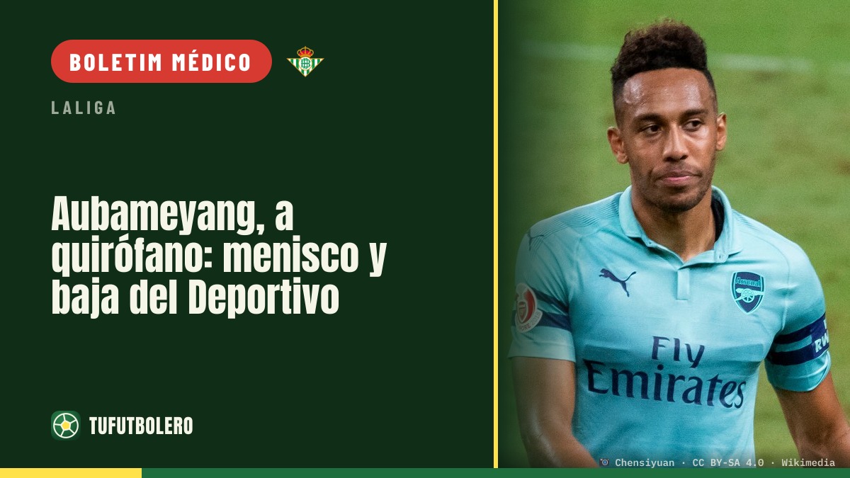 Aubameyang operado: lesão no menisco e baixa no Depor