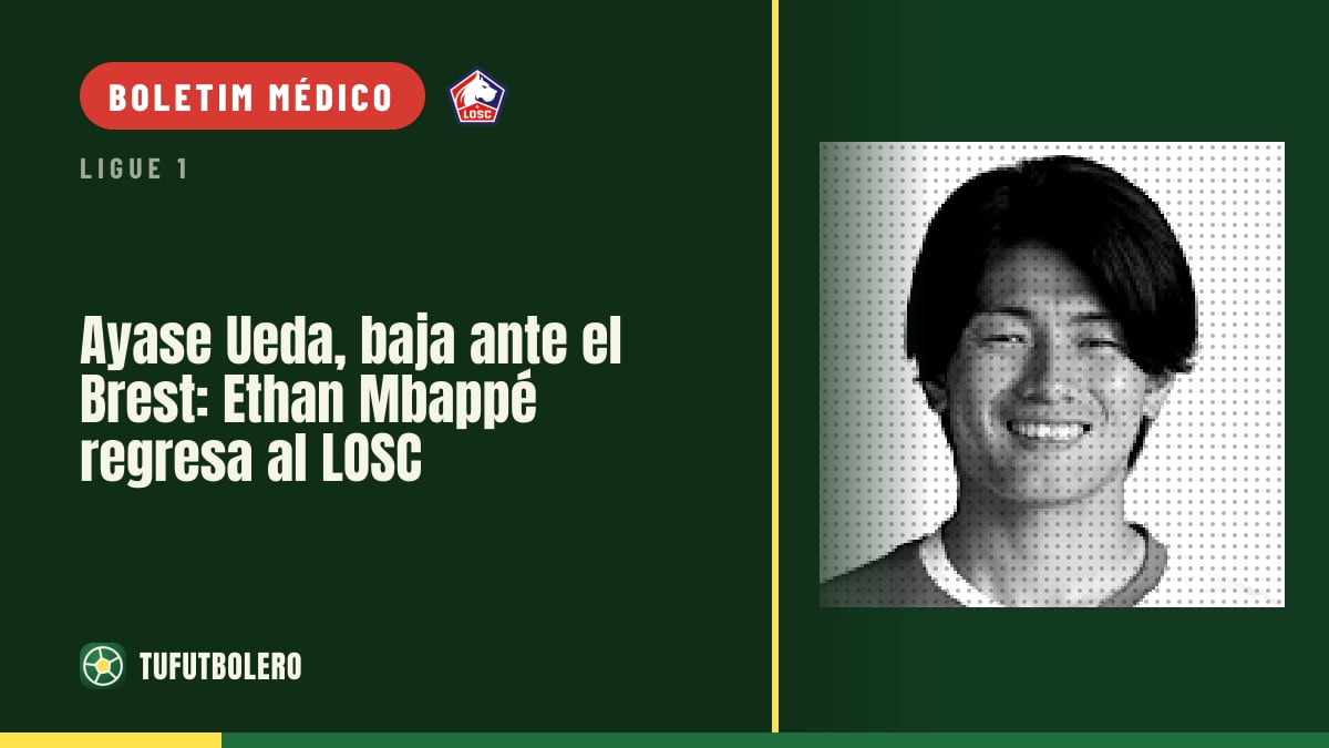 Ayase Ueda desfalca o Brest: Ethan Mbappé volta ao LOSC