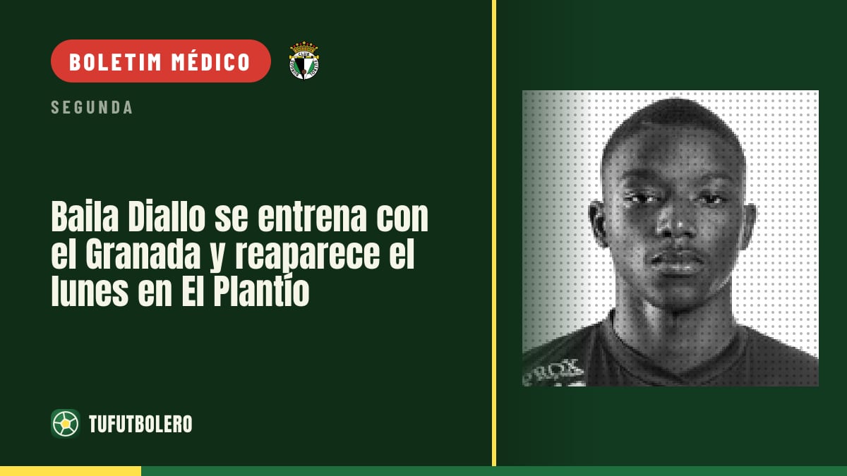 Baila Diallo treina com o Granada e pode voltar na segunda-feira em El Plantío