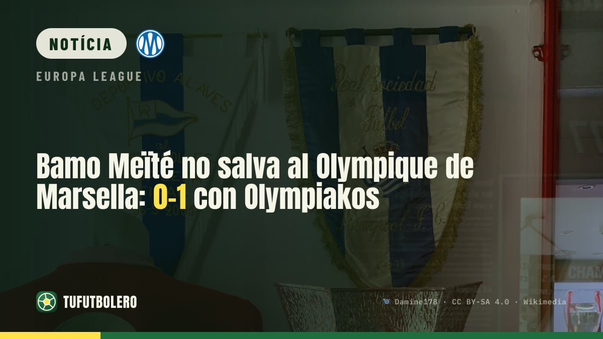 Bamo Meïté não evita a queda do Marselha: 0-1 com Olympiakos