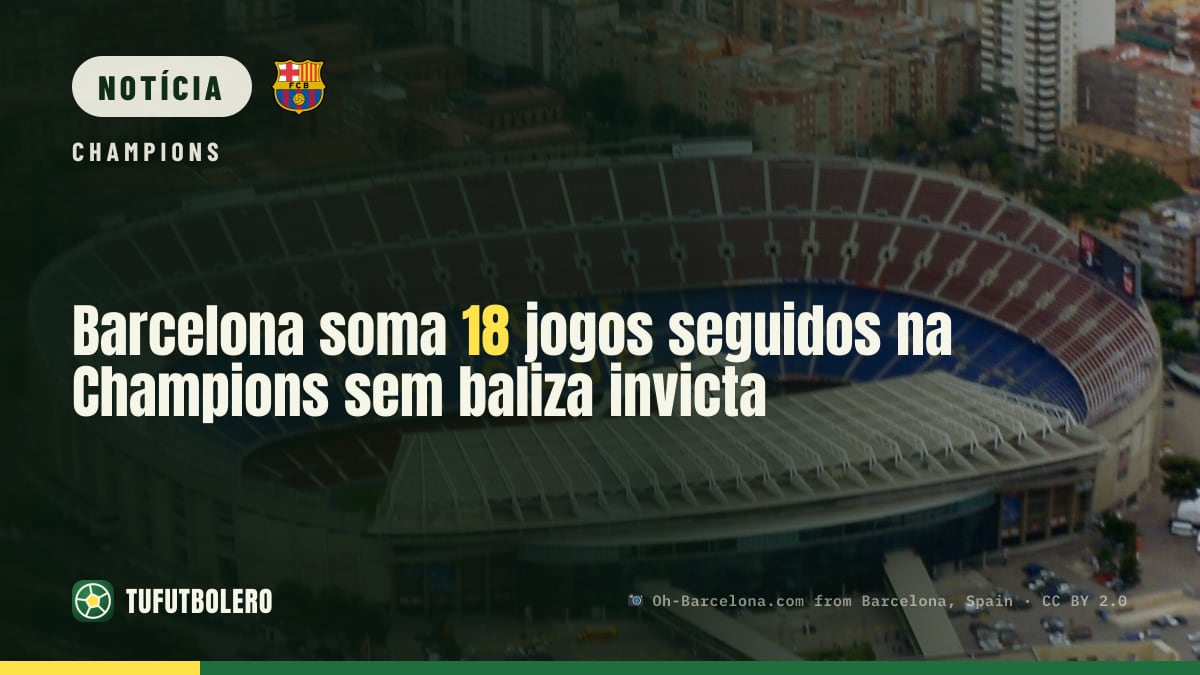 Barcelona soma 18 jogos seguidos na Champions sem baliza invicta