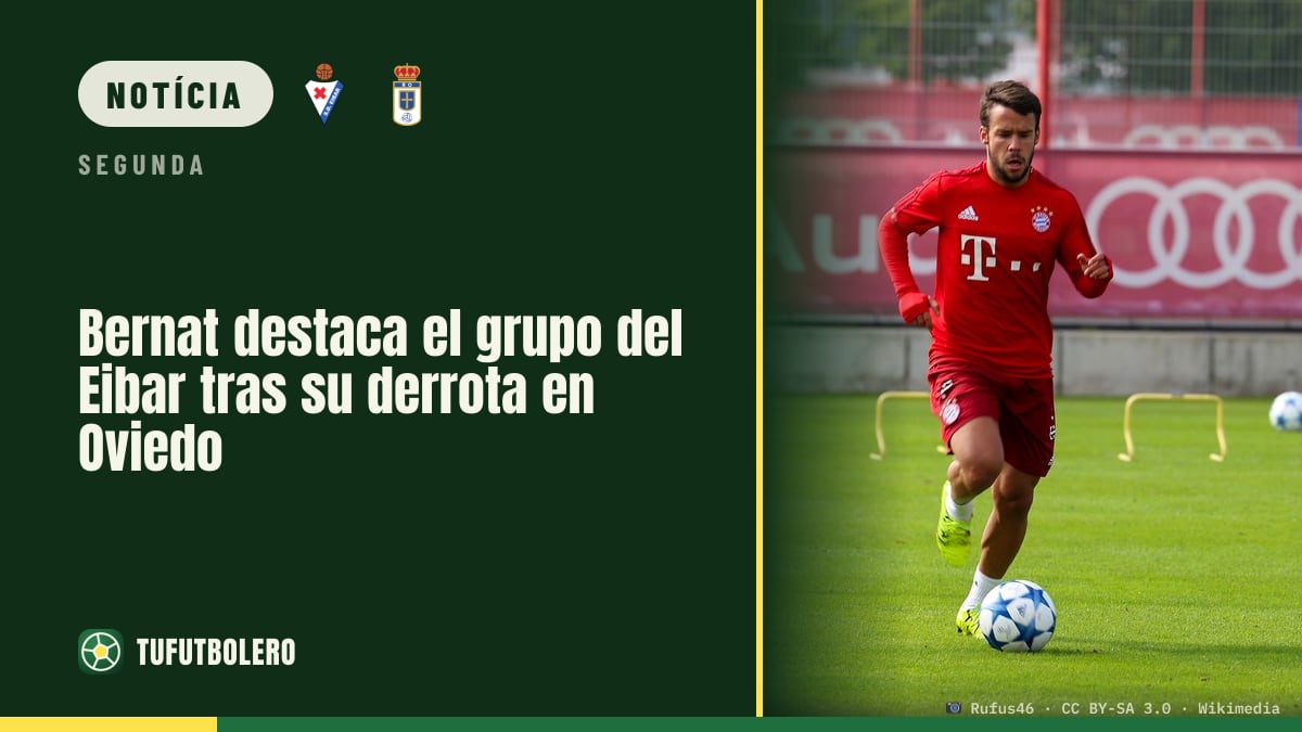 Juan Bernat destaca a força do grupo do Eibar após cair em Oviedo