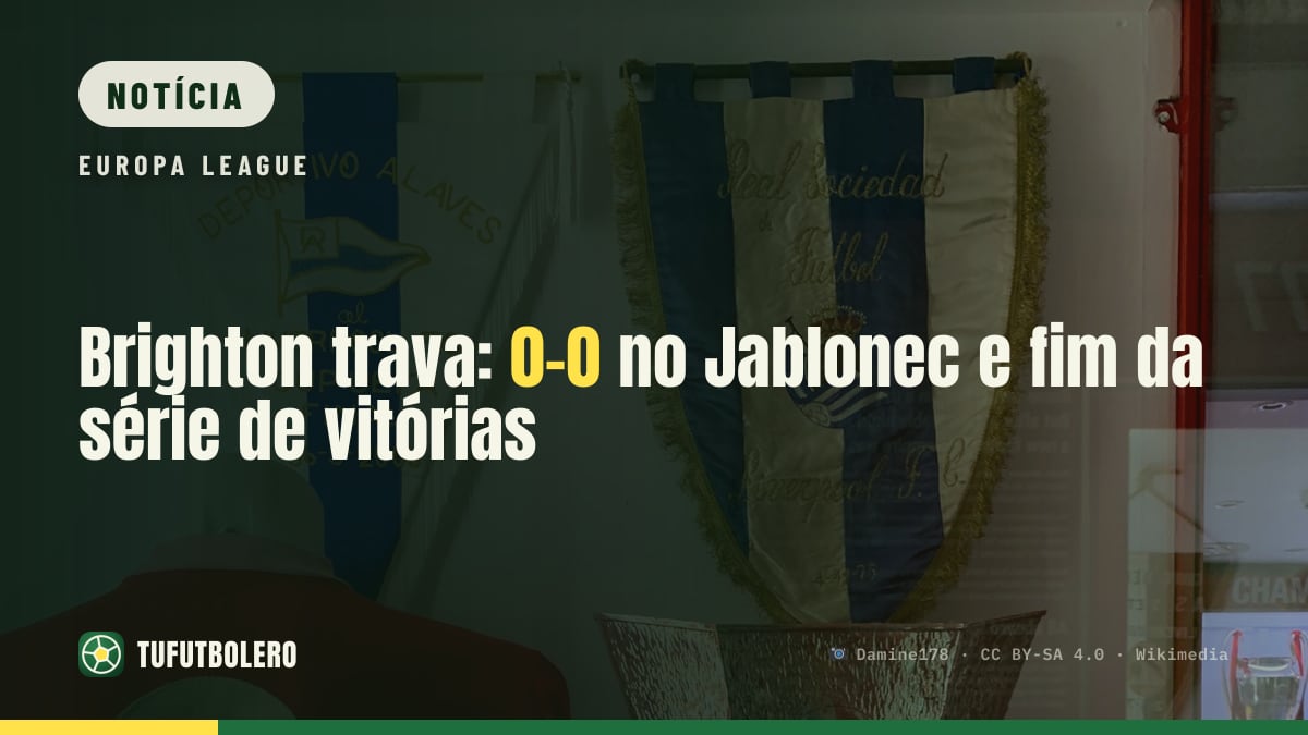 Brighton trava: 0-0 no Jablonec e fim da série de vitórias