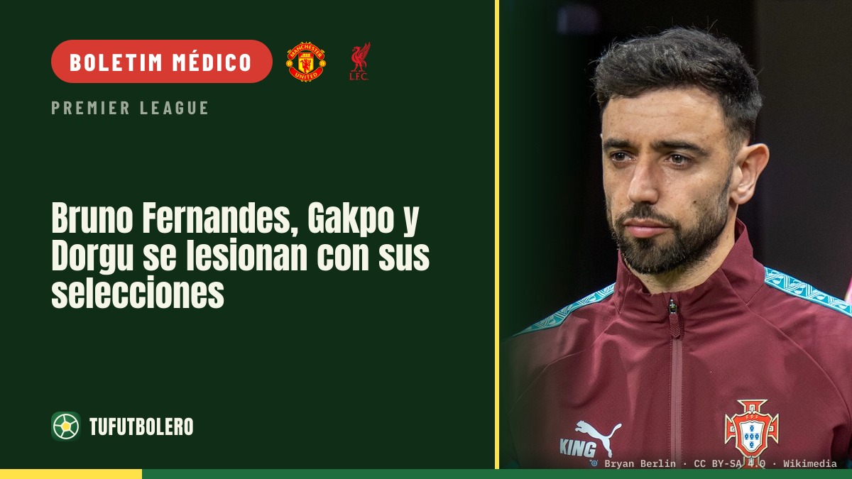 Bruno Fernandes, Gakpo e Dorgu lesionados com as seleções