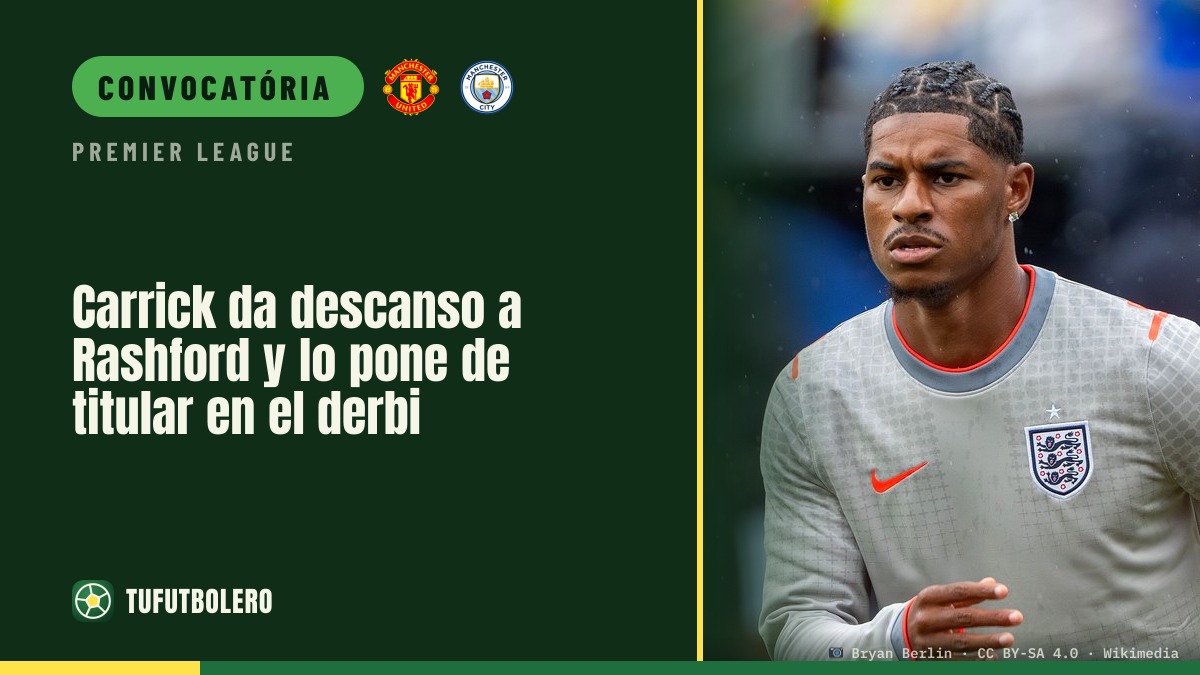Carrick poupa Rashford e o coloca no onze do dérbi de Manchester
