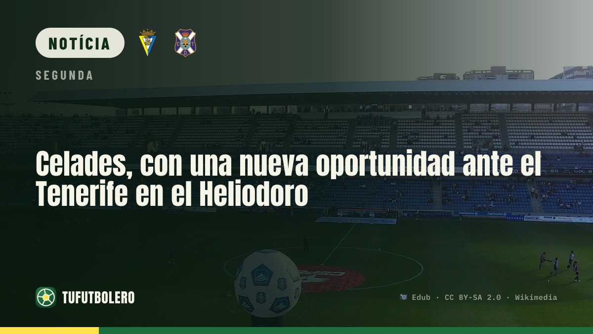 Celades volta ao banco contra o Tenerife no Heliodoro