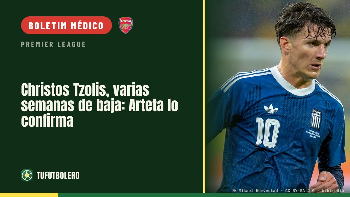 Christos Tzolis fica fora por semanas: Arteta confirma