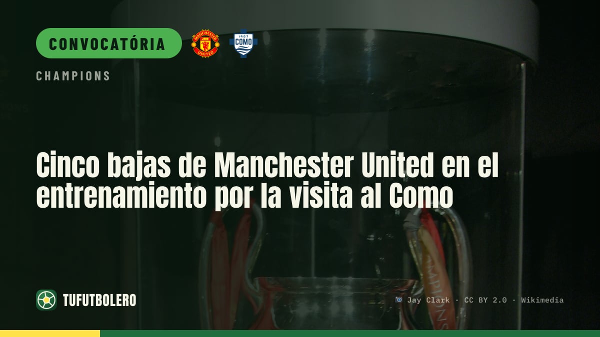 Cinco jogadores do Manchester United falham o treino antes da viagem ao Como