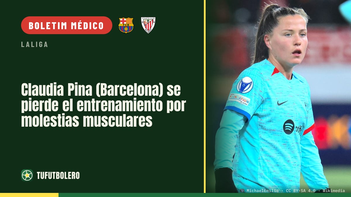 Claudia Pina (Barcelona) falha treino com desconforto muscular