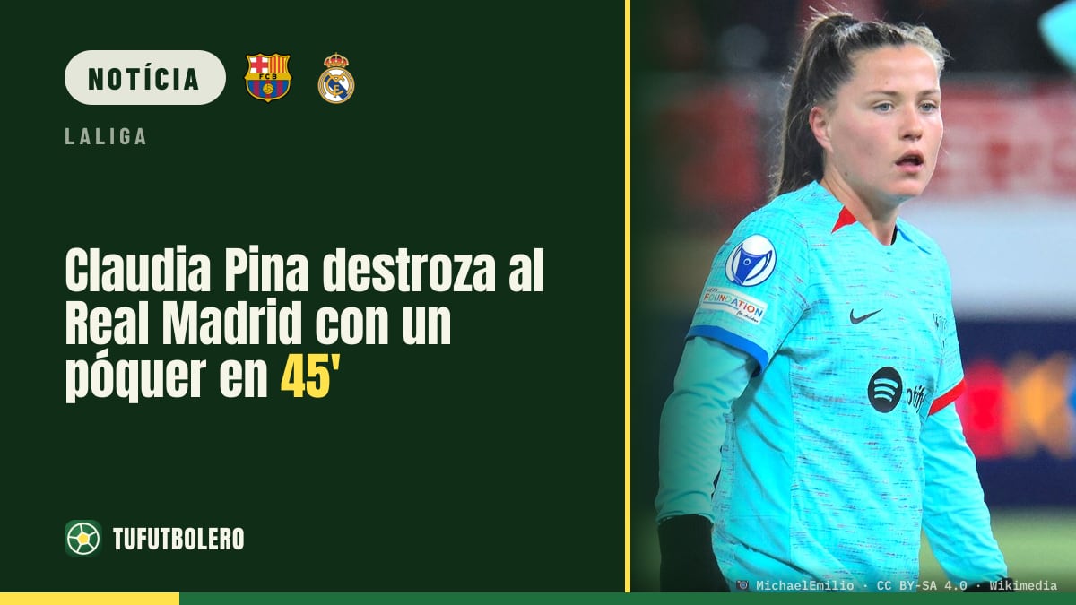 Claudia Pina explode contra o Real Madrid com um póquer em 45'