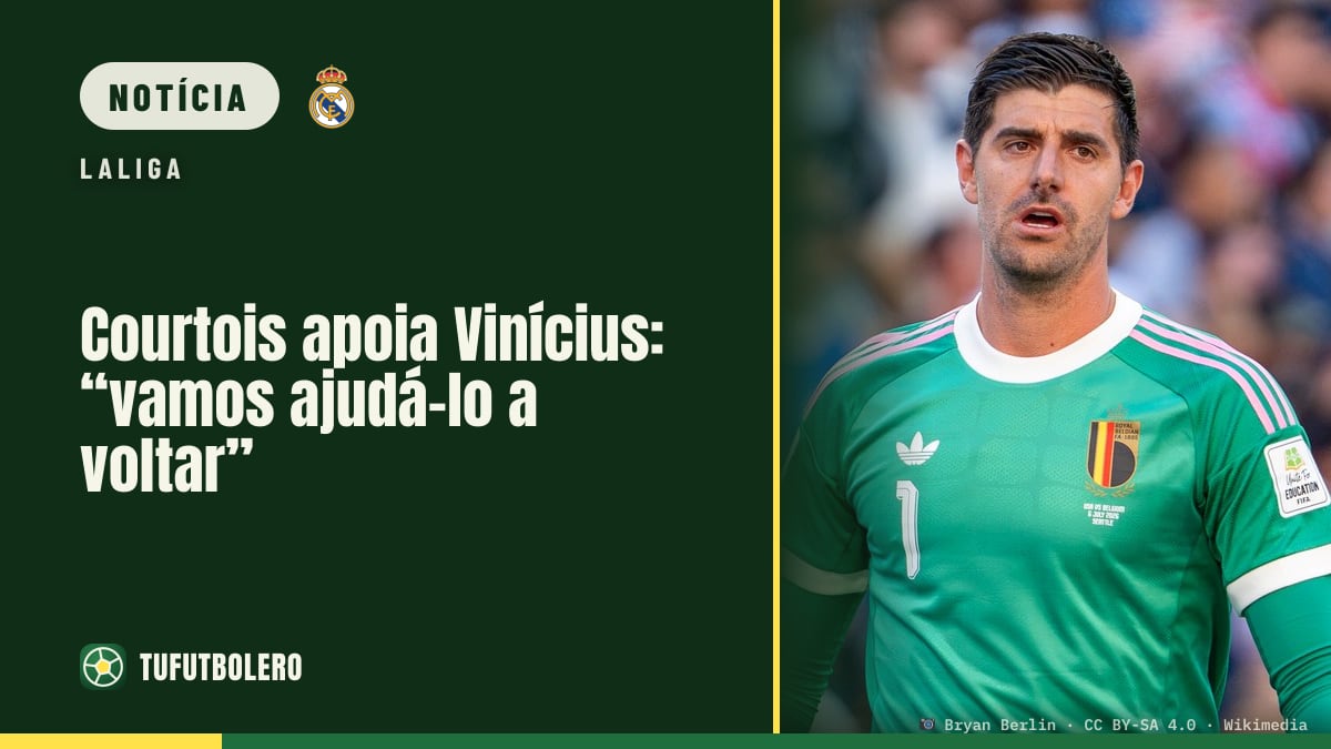 Courtois apoia Vinícius: “vamos ajudá-lo a voltar”
