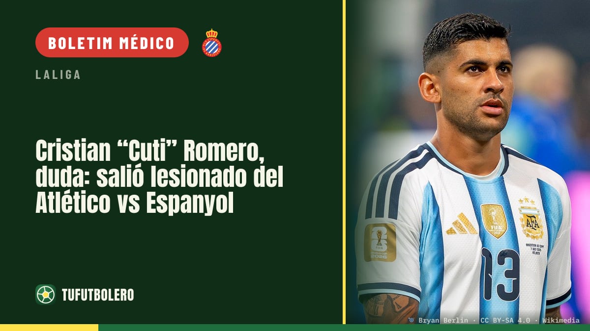 Cristian Romero (Cuti) é dúvida após sair lesionado no Atlético x Espanyol