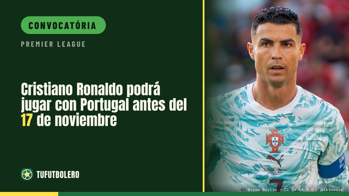 Cristiano Ronaldo pode estar disponível para Portugal antes de 17 de novembro