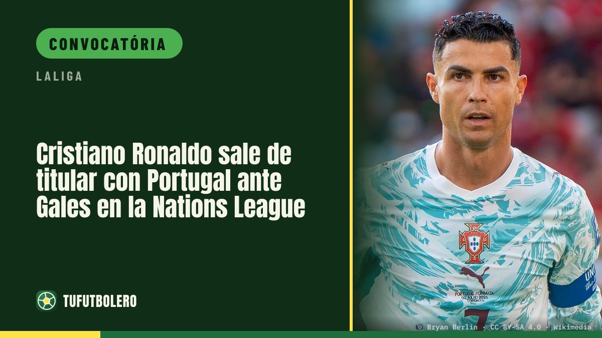 Cristiano Ronaldo começa como titular por Portugal contra o País de Gales na Nations League