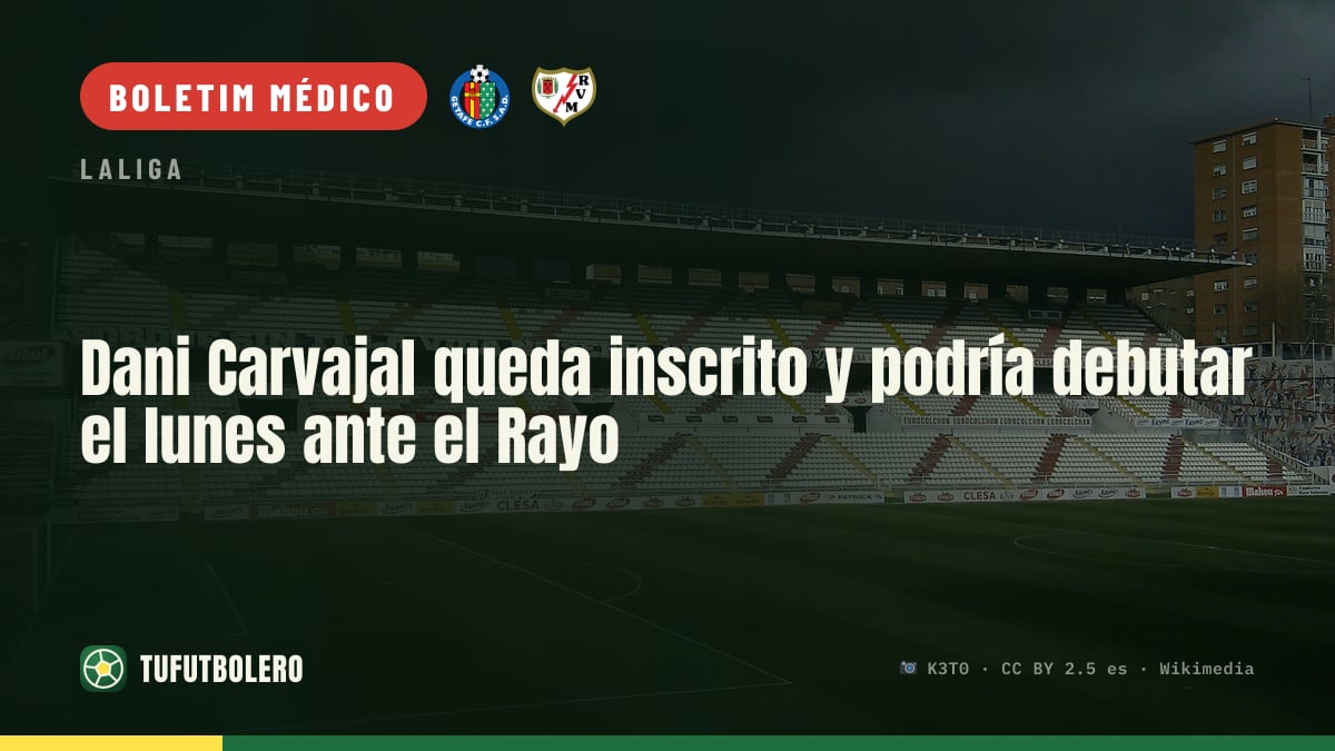 Dani Carvajal inscrito na LaLiga e pode estrear na segunda frente ao Rayo
