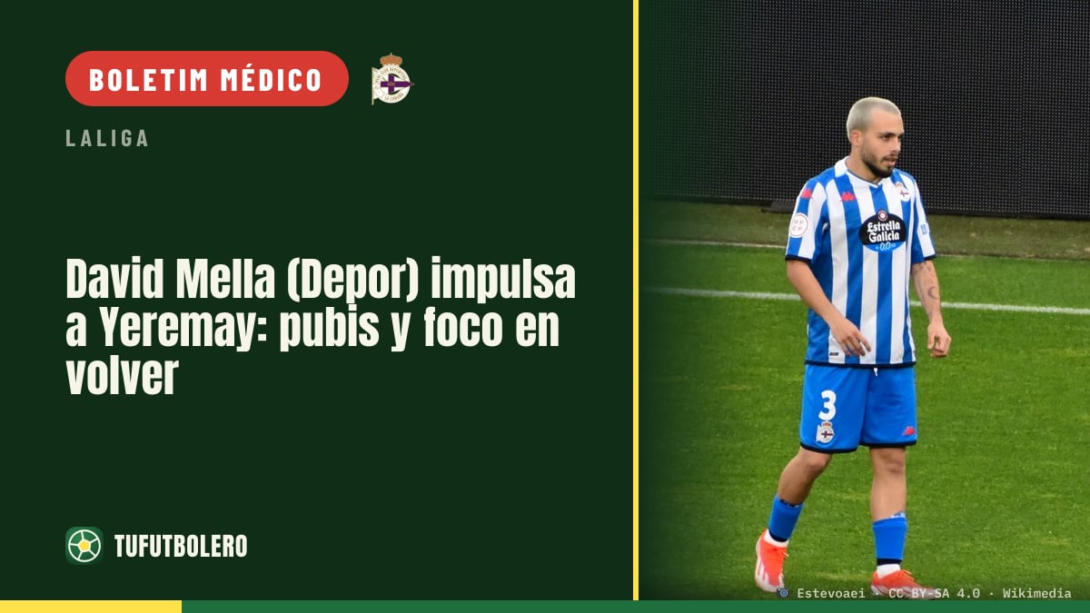 David Mella (Depor) apoia Yeremay na lesão do púbis