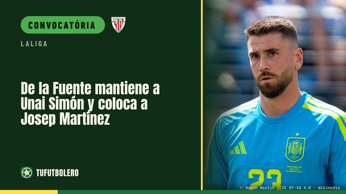 De la Fuente mantém Unai Simón e chama Josep Martínez