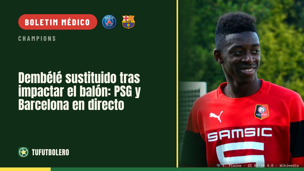 Dembélé substituído após acertar o poste: PSG x Barcelona ao vivo