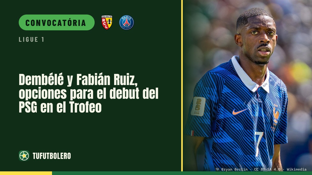 Dembélé e Fabián Ruiz como opções para o debut do PSG no Troféu