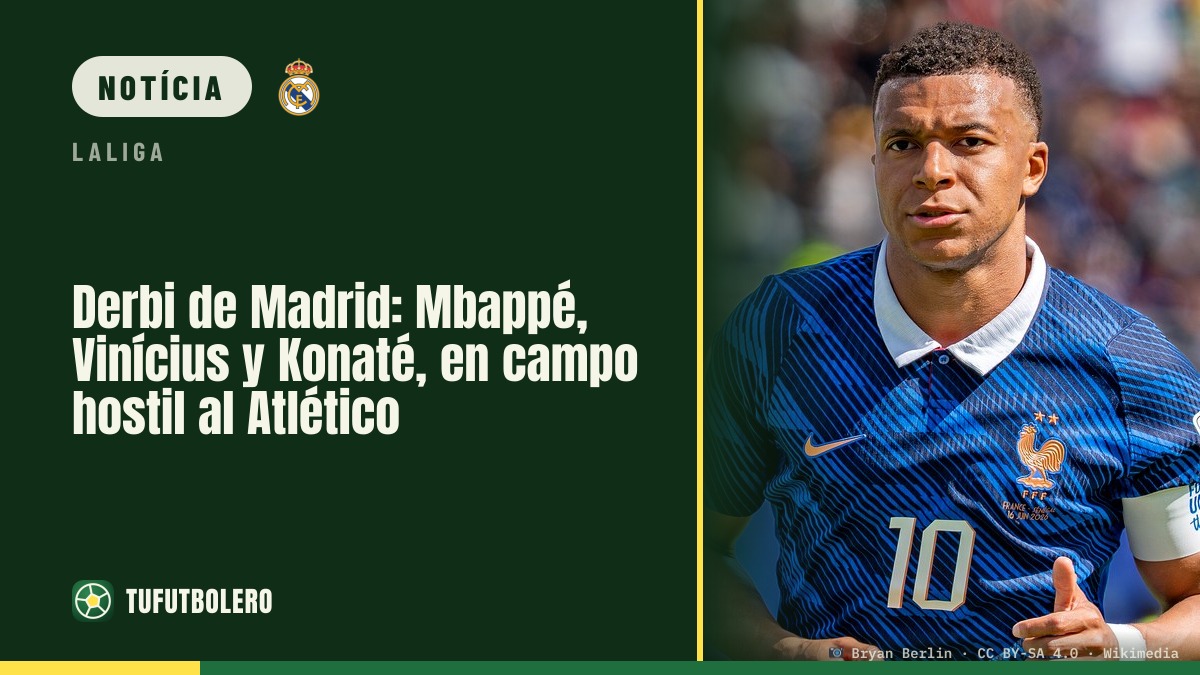 Derbi de Madrid: ambiente hostil no Metropolitano para Mbappé e companhia