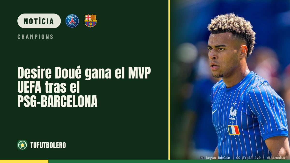 Desire Doué ganha o Man of the Match da UEFA após PSG-Barcelona