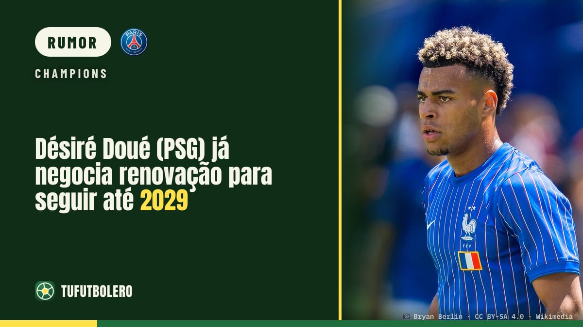 Désiré Doué (PSG) já negocia renovação para seguir até 2029