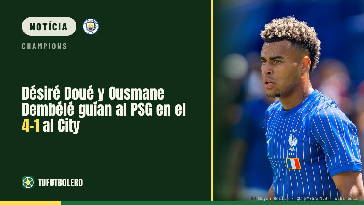 Désiré Doué e Ousmane Dembélé levam o PSG ao 4-1 no City