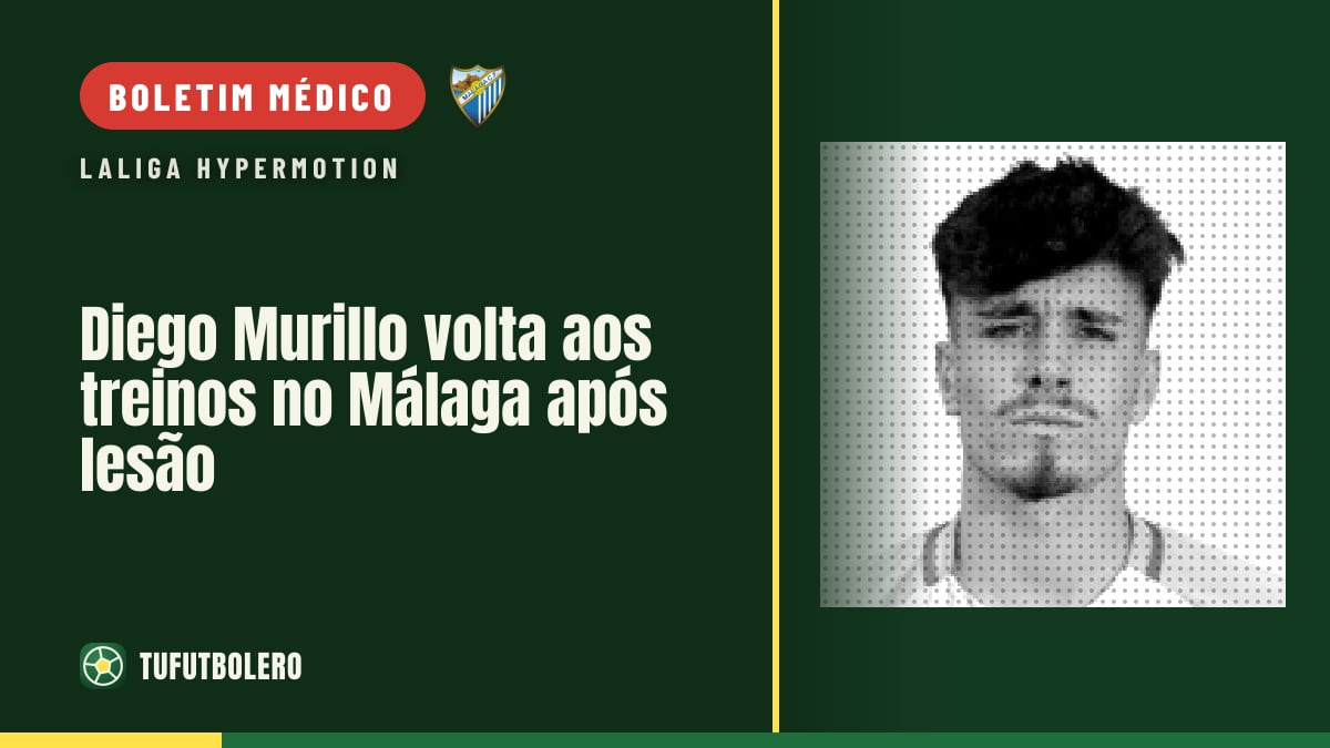 Diego Murillo volta aos treinos no Málaga após lesão