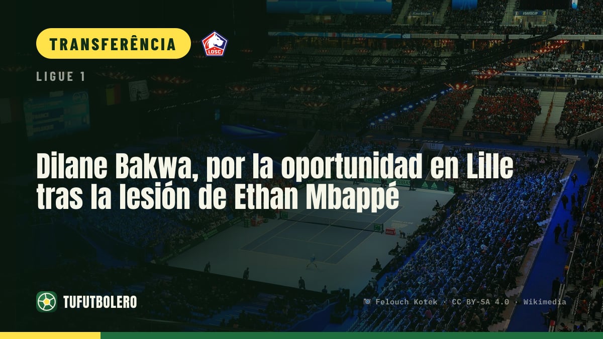 Dilane Bakwa pode ganhar espaço no Lille após lesão de Ethan Mbappé