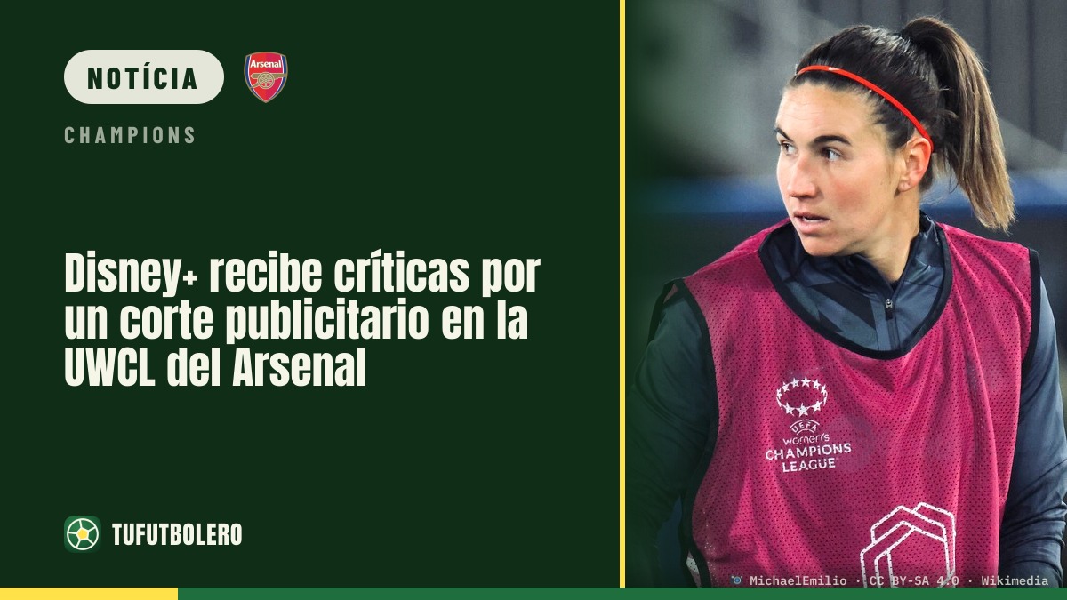 Disney+ criticado por intervalo publicitário no jogo da UWCL do Arsenal