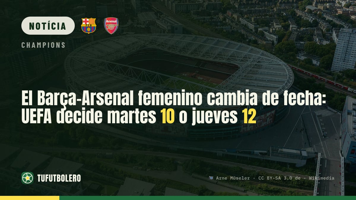 Barça-Arsenal feminino pode mudar: UEFA define terça 10 ou quinta 12