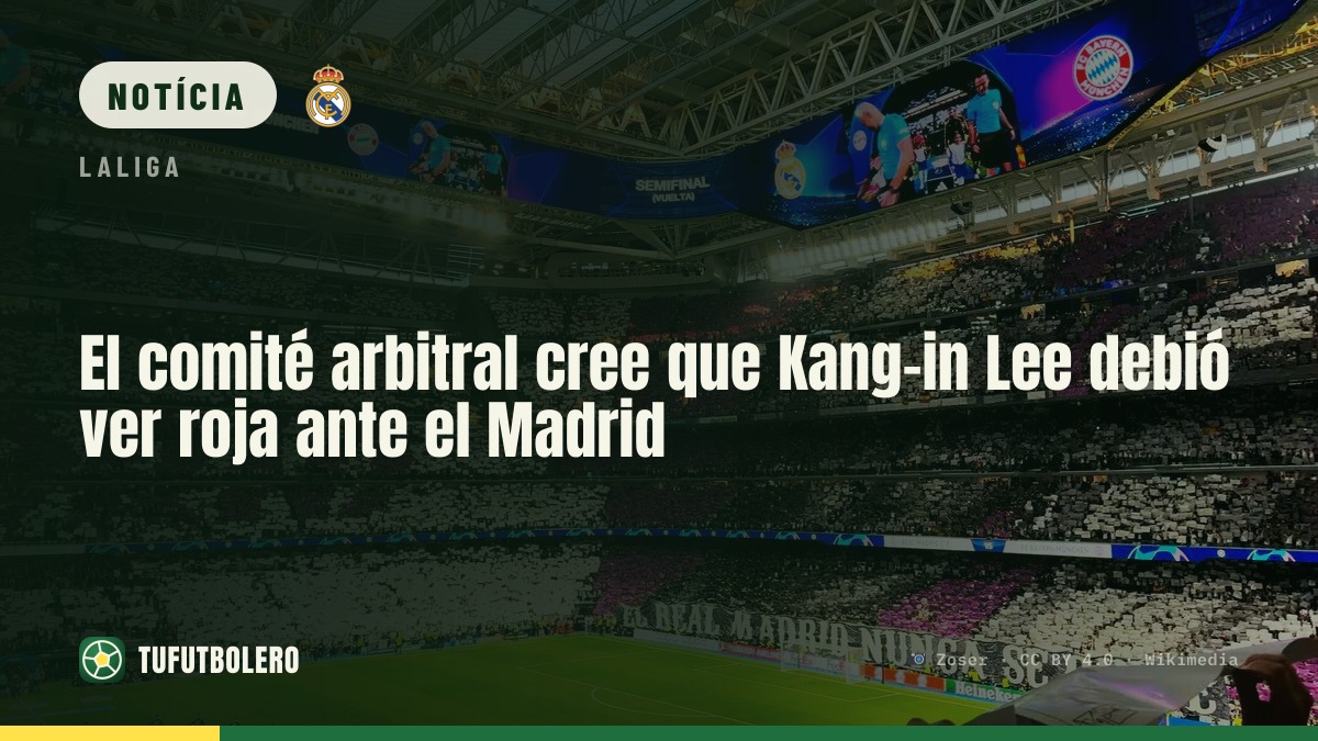 Comitê técnico de árbitros acha que Kang-in Lee devia ter sido expulso contra o Real Madrid