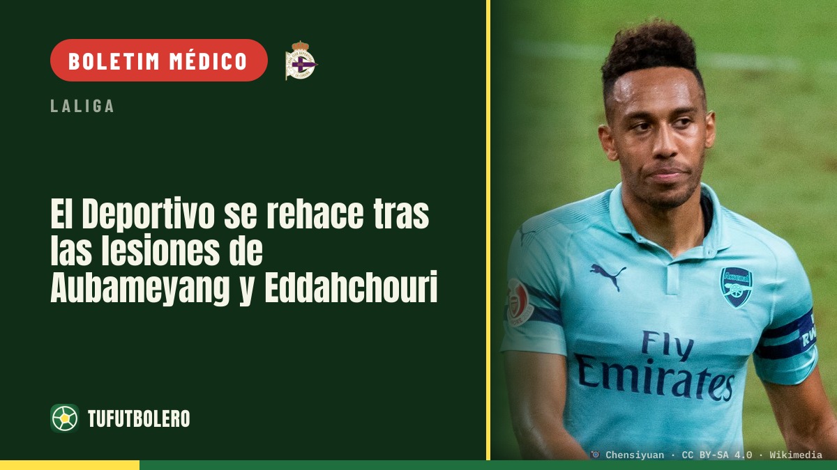Deportivo reorganiza o ataque após lesões de Aubameyang e Eddahchouri