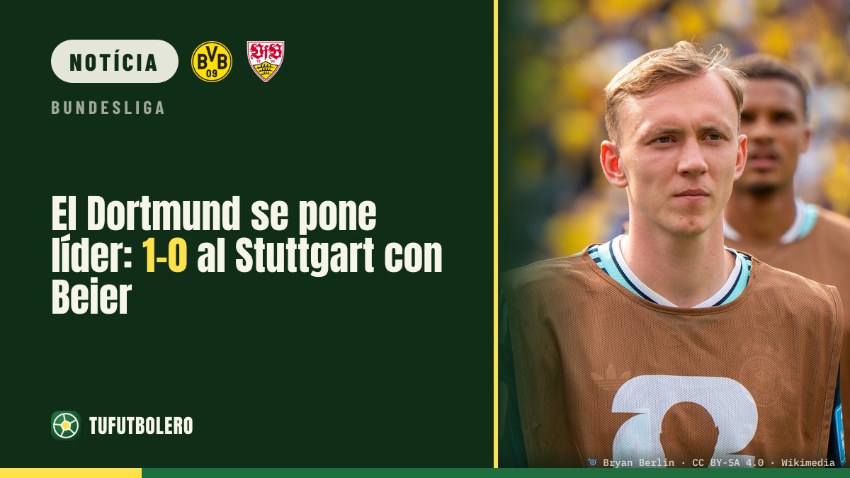 Dortmund assume a liderança: 1-0 ao Stuttgart com golo de Beier