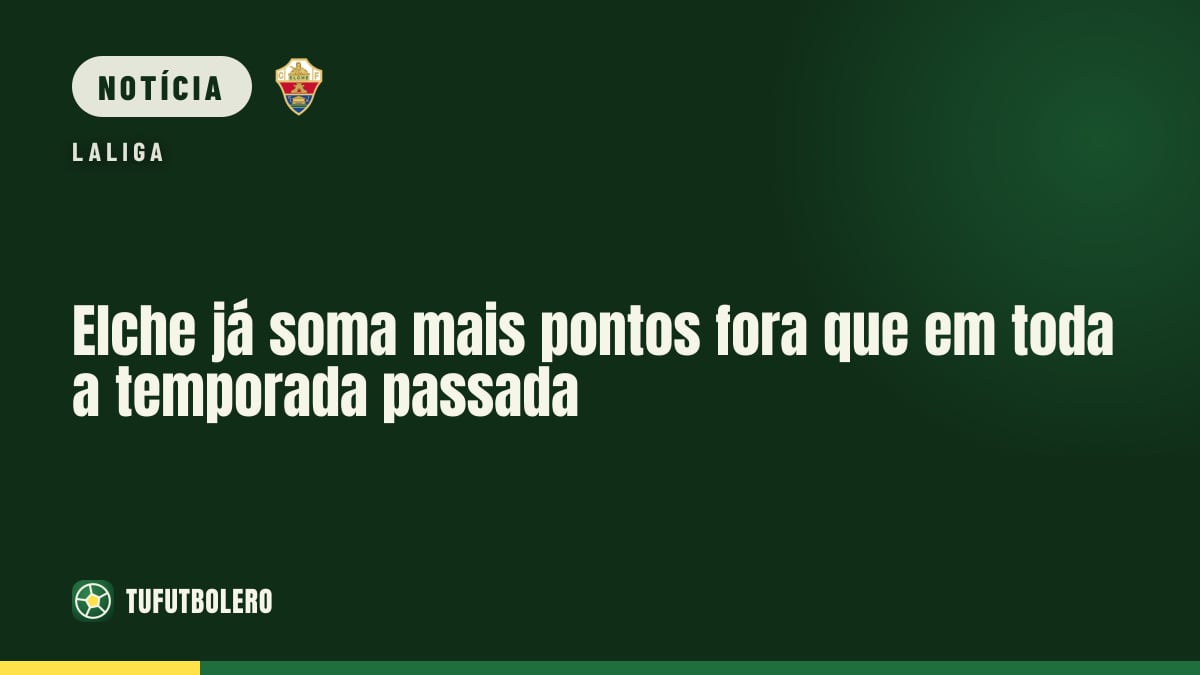 Elche já soma mais pontos fora que em toda a temporada passada