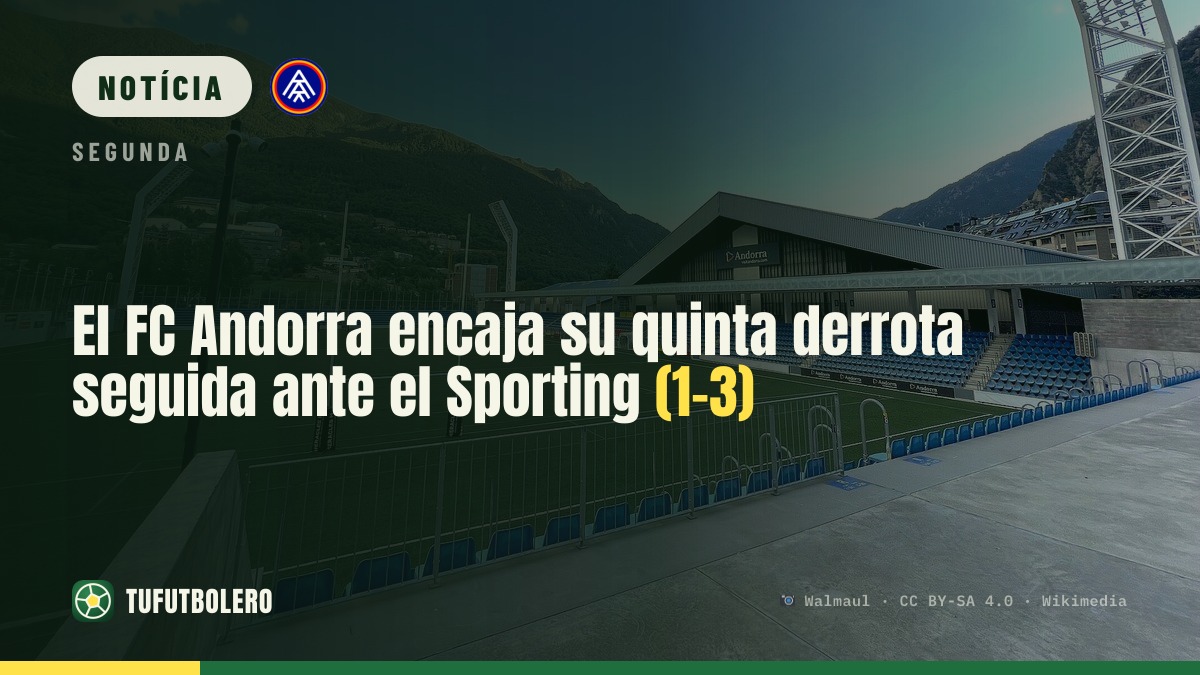 FC Andorra sofre a quinta derrota seguida frente ao Sporting (1-3)