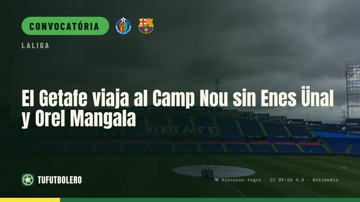 O Getafe viaja ao Camp Nou sem Enes Ünal e Orel Mangala