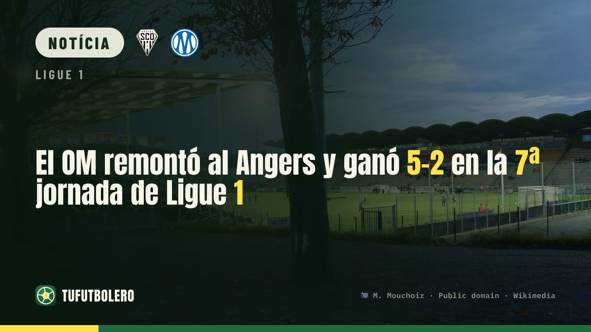 OM vira o Angers e vence por 5-2 na 7ª rodada da Ligue 1